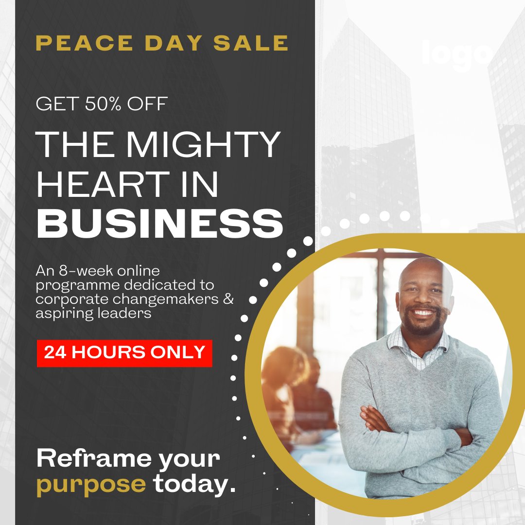 Exciting news for this year's #PeaceDay! Get 50% off our flagship programme for 24 hours only 🚨 Offer valid 21/9 12pm BST - 22/9, 12pm BST. 

Sign up for our newsletter to be notified about when the sale goes live and to get your 50% off code 👉 thebusinessplanforpeace.org/peace-day-sale…