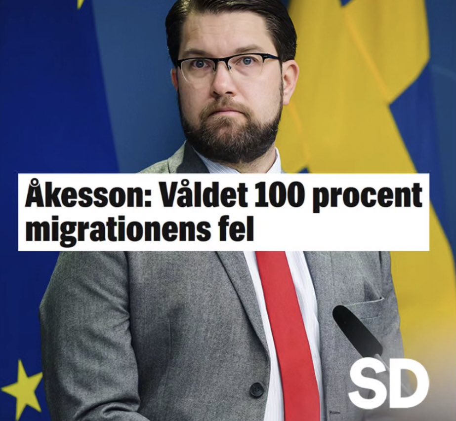 Obs. Han kan inte tro på det här själv, inte på riktigt. 

Det är bara en bild han vill sprida i syfte att ytterligare splittra landet och öka rasismen. För det gynnar hans intressen.