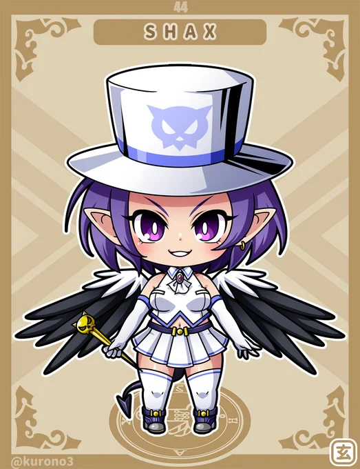 うちの子ソロモン72柱擬人化デフォルメ・第44柱シャックス。  #悪魔娘シリーズ 
