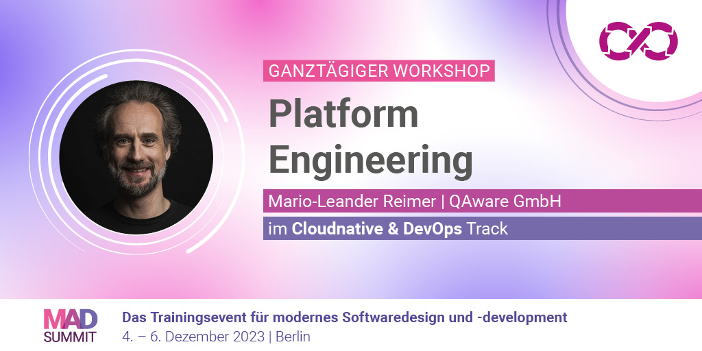 MAD Summit (@mad_summit) on Twitter photo Es ist offiziell: Das Programm für Dezember steht fest!
Den Anfang macht <a href="/LeanderReimer/">M.-Leander Reimer</a> Er bringt euch zum fliegen ✈
Ihr lernt die Disziplin des Aufbaus & Betriebs von internen Self-Service Entwickler-Plattformen.
Alle Infos: ow.ly/8N9550PNjpK Es ist offiziell: Das Programm für Dezember steht fest!
Den Anfang macht <a href="/LeanderReimer/">M.-Leander Reimer</a> Er bringt euch zum fliegen ✈
Ihr lernt die Disziplin des Aufbaus & Betriebs von internen Self-Service Entwickler-Plattformen.
Alle Infos: ow.ly/8N9550PNjpK