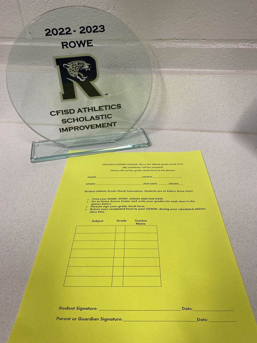 RoweLadyJags's tweet photo. Its Grade Check day!! We take pride in keeping our athletes accountable in their academic success!!! @RoweCFISD @CFISDAthletics #RoweLetsRowe!!! https://t.co/04c2FcSgZy