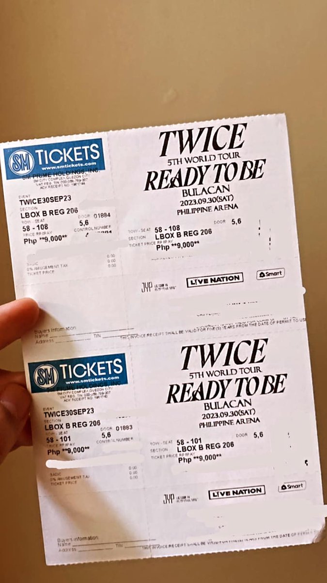 jemengullo's tweet photo. Wts / Lfb
For Sale for SRP
📷2 LBB REG 206 ROW 58 (Day 1-on hand)
📷1 LBB PREM 214 ROW 55 (Day 2-unclaimed)
Same price lang po.
Can do meet up within Manila and Cavite
RFS: Bought preferred seats
#twiceconcertticket #READYTOBE_IN_BULACAN https://t.co/MWbYWcY4Ie