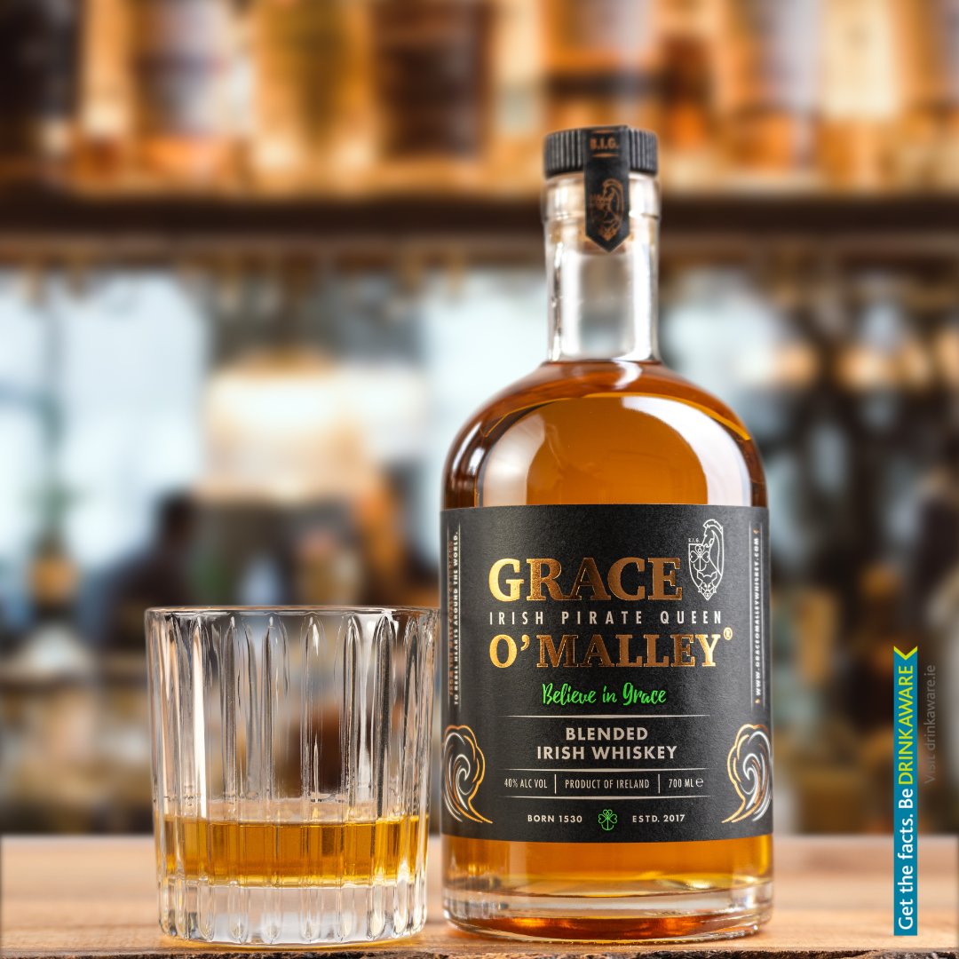 Let the tides of time wash over you as you enjoy the rich, velvety notes of Grace O'Malley Whiskey. A sip of history, a moment of indulgence. ⏳🥃

#BelieveInGrace #GraceOMalley #irishwhiskey #whiskey #irish #blendedirishwhiskey #blendedwhiskey #ireland #spirits #cheers