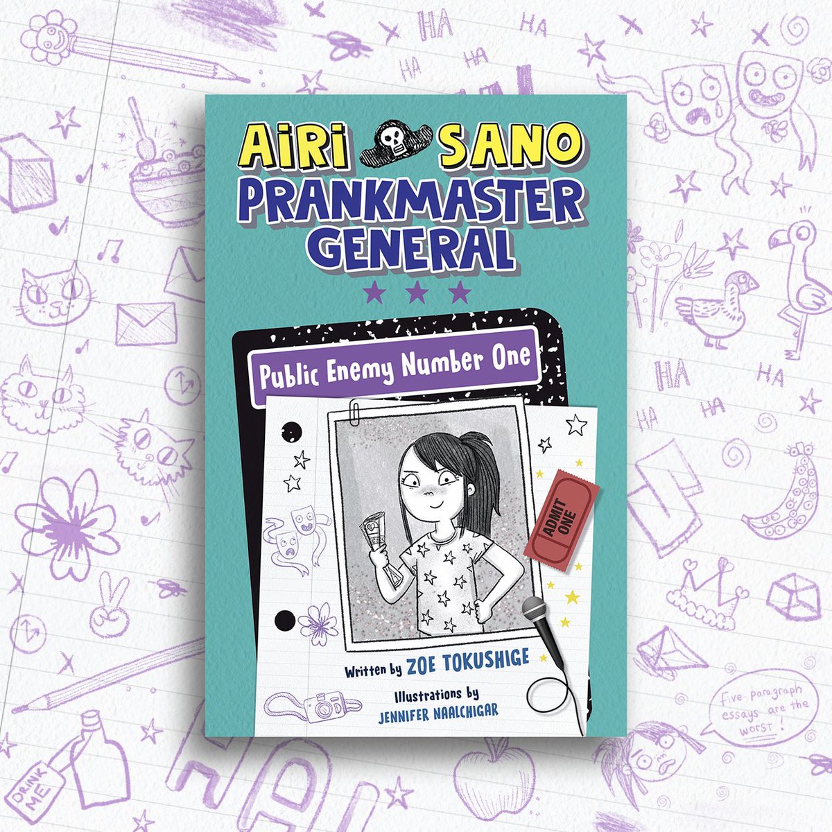 Airi is back — and this time, there’s drama! Don’t miss the second book in this hilarious new series, PUBLIC ENEMY NUMBER ONE. On shelves everywhere today! Happy #bookbirthday, @zoetokushige and @naalchidraws!!