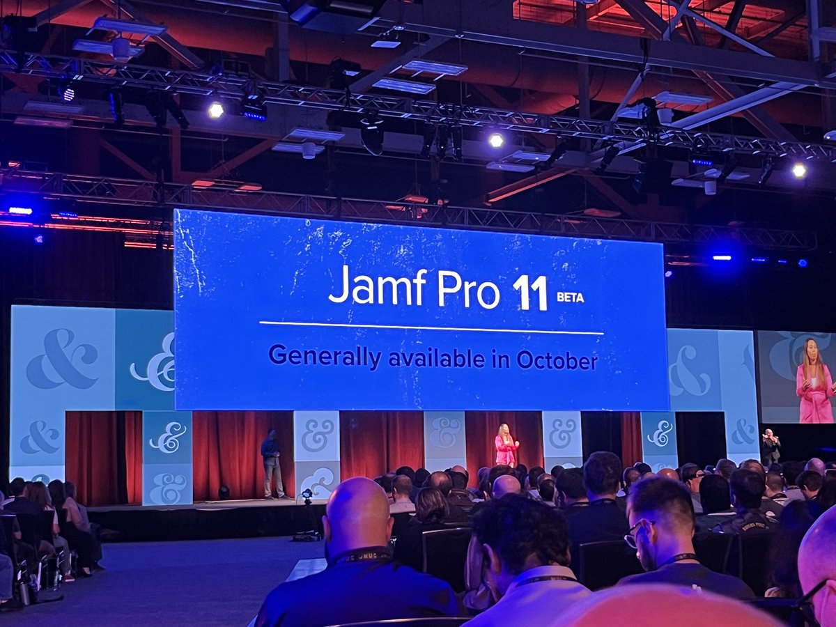 DLetkeman's tweet photo. Exciting announcement. Beta available today. Can’t wait to try Jamf Pro 11. #JAMF #JNUC2023 #JAMFPro https://t.co/kzthNN6YXH