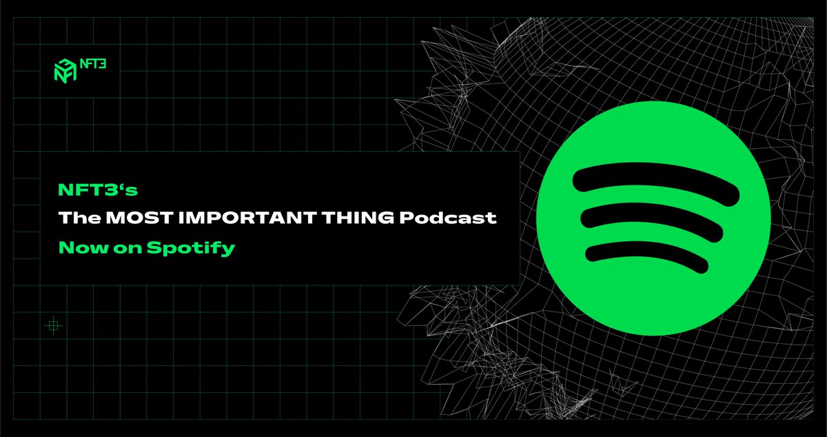 0xHeyISME's tweet photo. 🚀BREAKING:
"The MOST IMPORTANT THING Podcast" is now LIVE on Spotify!
From AI's rise to the crypto market's currents, dive into a universe of insights with @dylandewdney and @ShashwatEternal.
🎧Dive in: https://t.co/2xnnxWE4AM
#NFT3 #TheMostImportantThing #CryptoPodcast https://t.co/Hjbgdt5xzZ