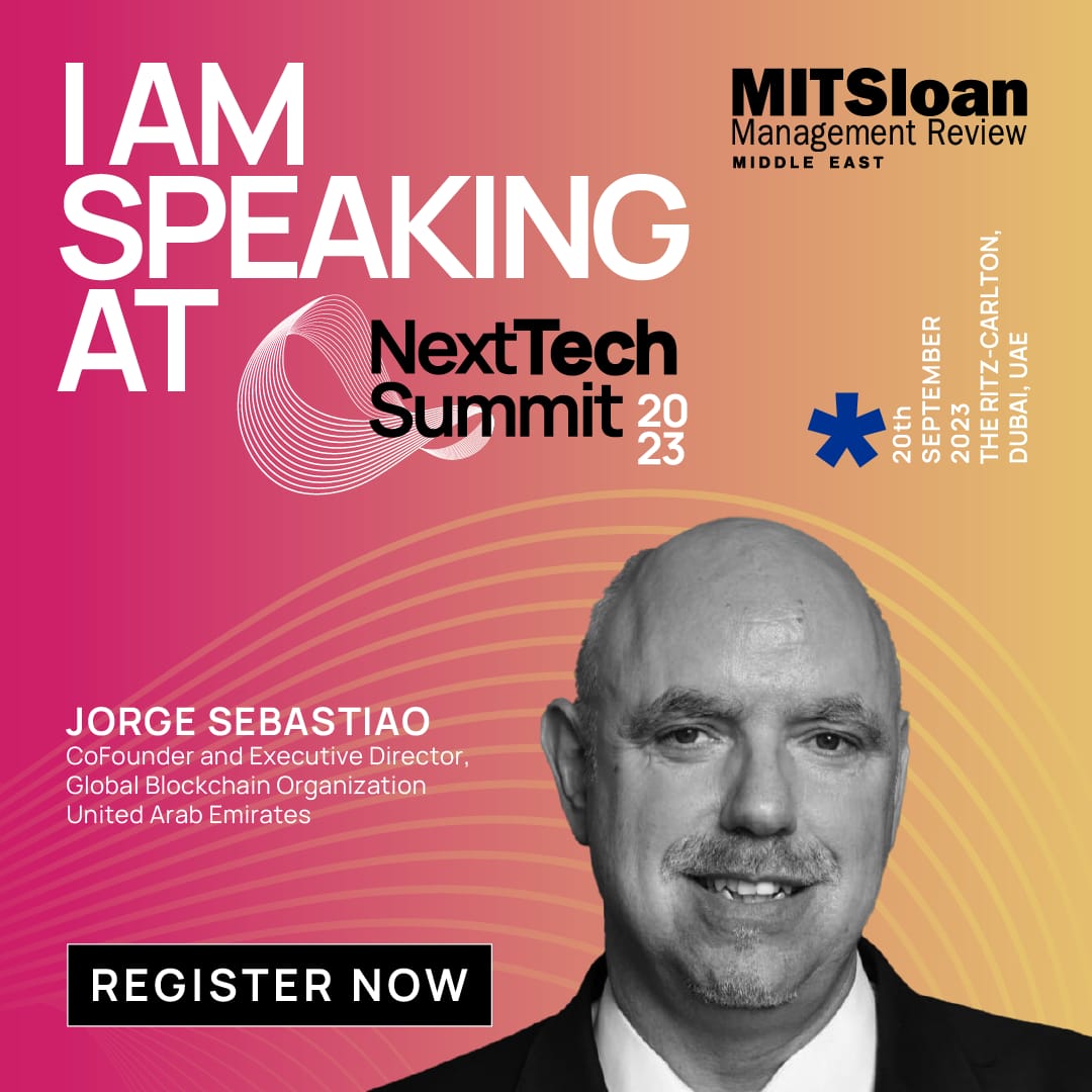 4jorge's tweet photo. Looking forward to meet you at panel in #mitsloan #ecoxdubai #globalblochainorganization #nexttechsummit #jorgesebastiao Ecosystem
https://t.co/O65iweNJ4m https://t.co/k2n6MvkMVy