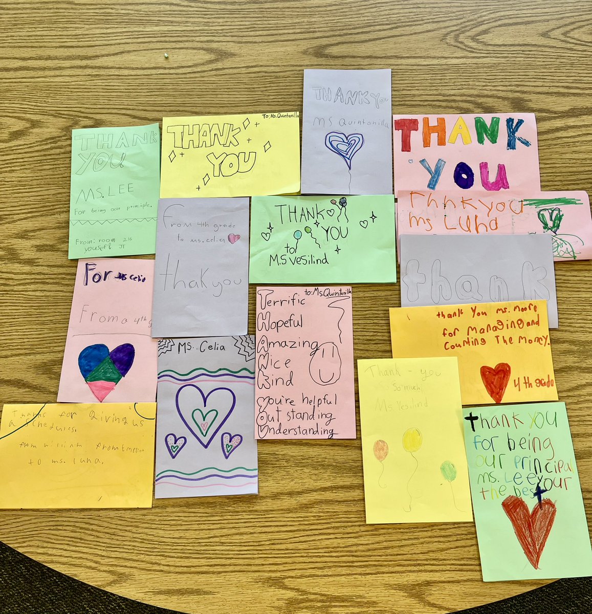 Global Citizenship in action! Our 4th graders wrote thank you cards to show the office staff how much we appreciate all that they do for us at Ashlawn! 😊🦅