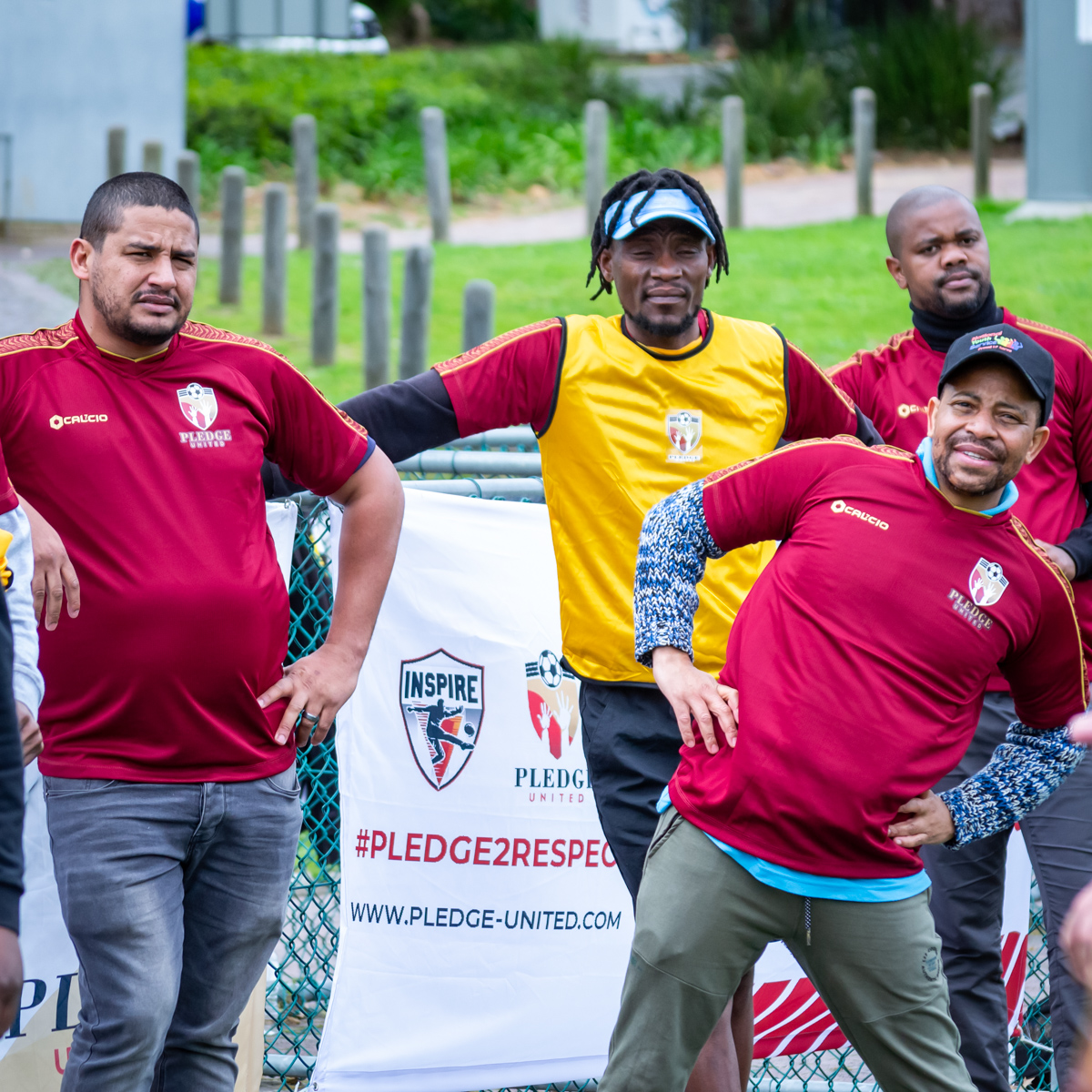 Day 2 of the @pledge_united workshop with @inspireindo in #Stellenbosch had coaches learning more about #safeguarding + practical ways to address #genderbasedviolence through #football! #pledge2respect #morethansport #football4good