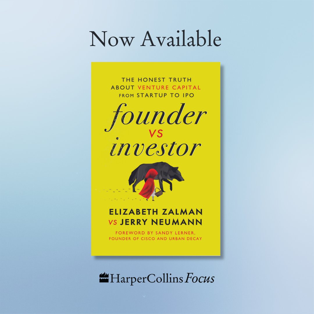Now available! Founder Elizabeth Zalman and Investor Jerry Neumann share the brutal truth of the pitfalls of the founder/investor relationship and expose how startups are built, broken, and fought over. Find it online and in stores today!
