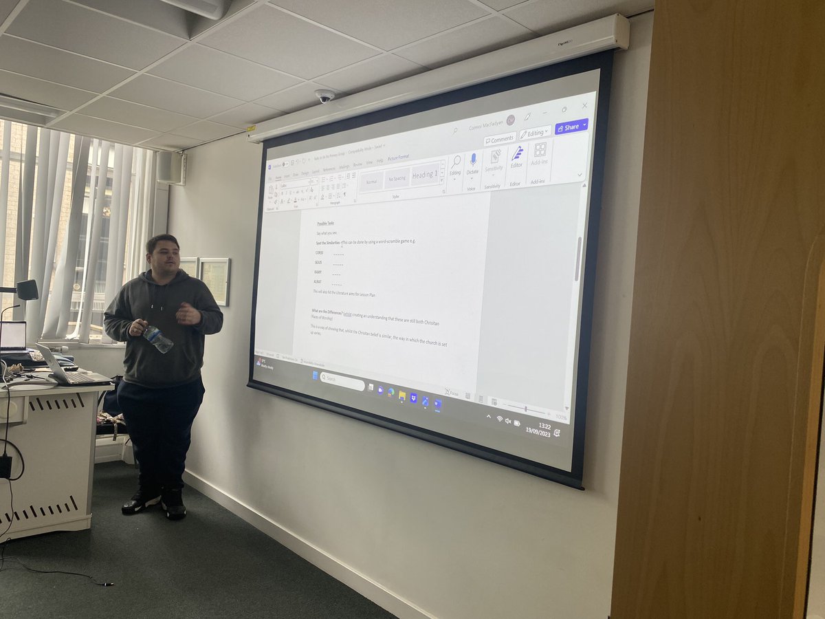 opaynester's tweet photo. Today was an absolute blast! 🤩Our RME student teachers building ideas around teaching RME in primary school with the help of the PGDE primary students! 👩‍🏫🧑‍🏫thanks to @FionaRamsayEdu for this opportunity! @StrathEDU https://t.co/NTesOPTZL6