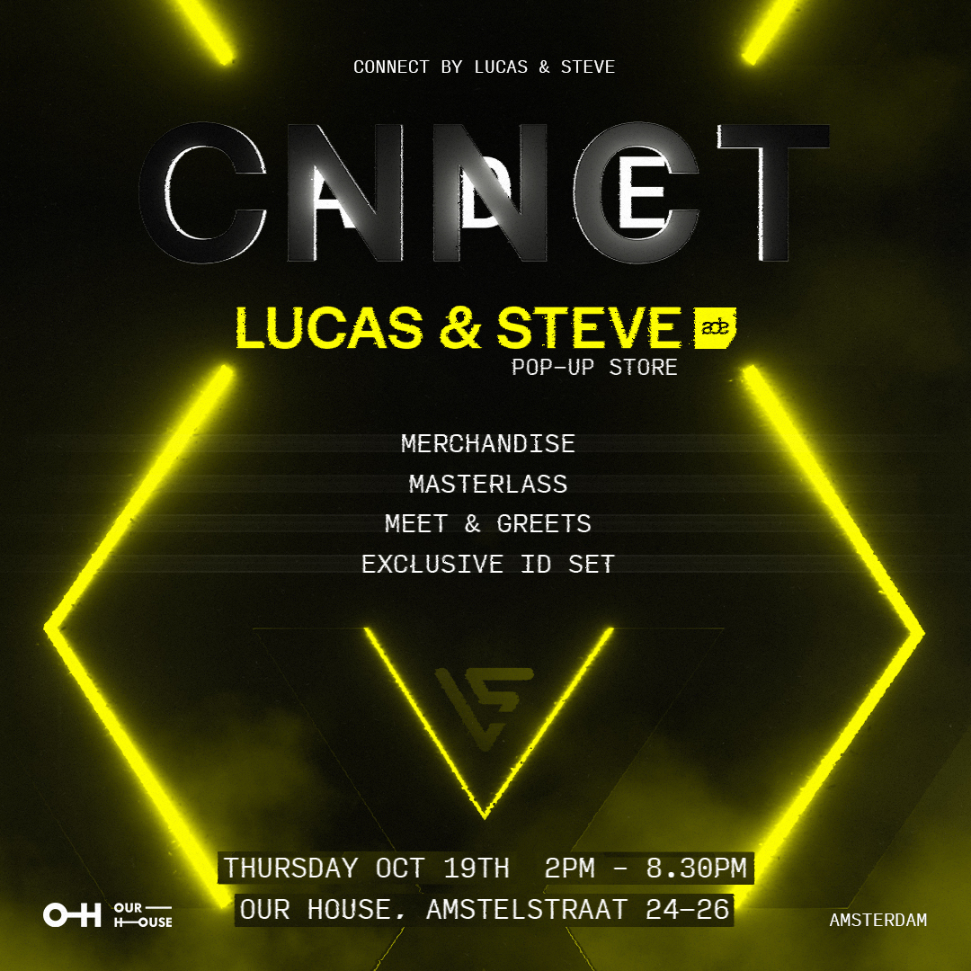 lucasandsteve's tweet photo. We’re bringing our brand new concept ‘Lucas & Steve CNNCT’ to the Our House Museum during @amsterdamdanceevent on the 19th of October. 🙌 We’ll be dropping new merch, give a masterclass and play an exclusive set. More info: https://t.co/uOyh09HEc8 #cnnct #ade https://t.co/zNMwaY7RuX