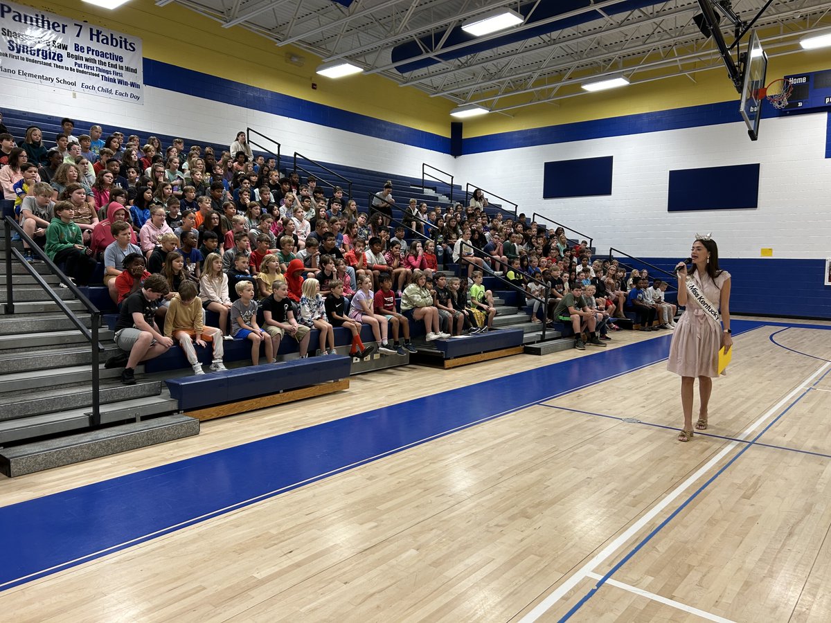 Thank you to former Plano Panther and current Miss Kentucky Mallory Hudson for visiting with our Panthers today! Mallory is a great ambassador of Warren County Public Schools! @Malthud <a href="/MissAmericaKY/">Miss Kentucky</a> <a href="/WarrenCoSchools/">Warren Co Schools</a>