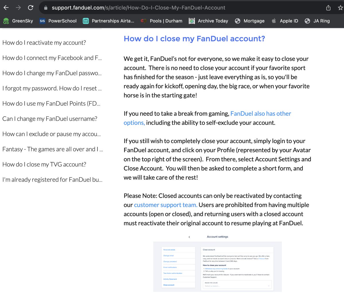 No <a href="/FanDuel_Support/">FanDuel Customer Support</a> - you do NOT make it easy to close a fraudulently opened account. #Fanduel #Fanduelfraud
