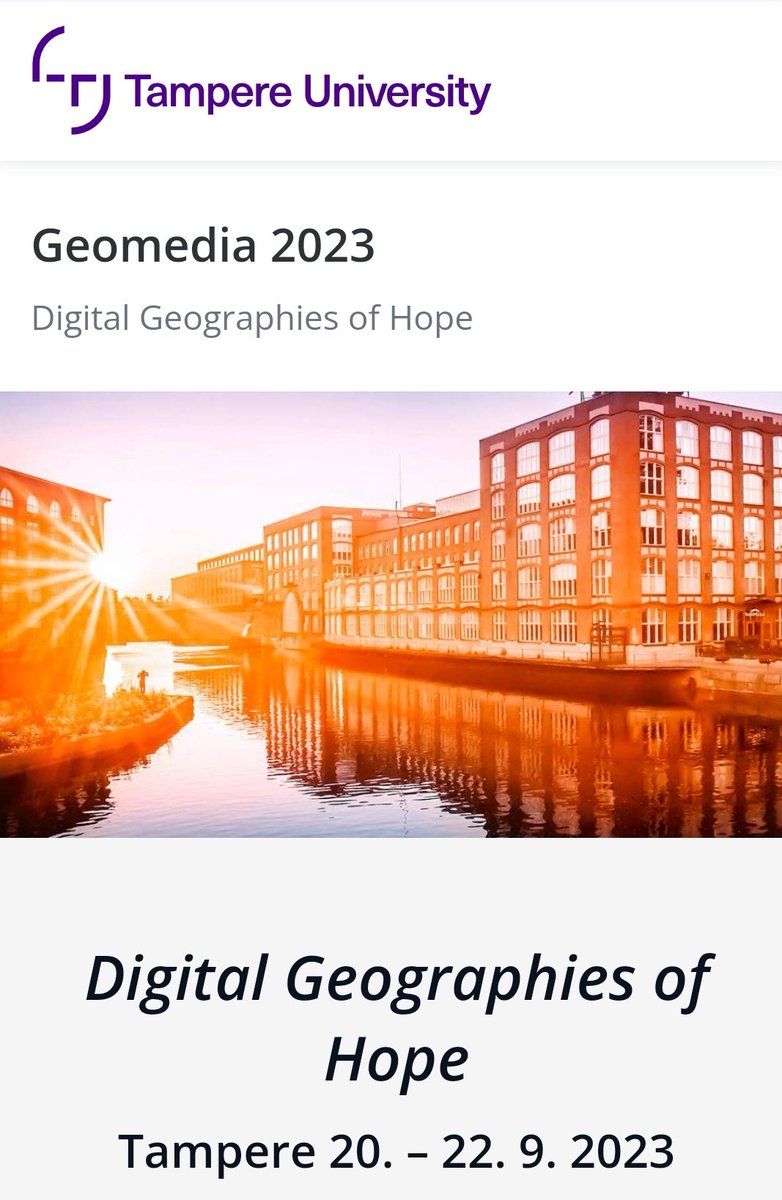 Very excited to present my paper on 'virtual museums of digital protest art' at PhD workshop & panel during the #Geomedia2023 conference organized by @ITC_TampereUni @KAU here in #Tampere! 
@sbasu_in @KaarinaNikunen