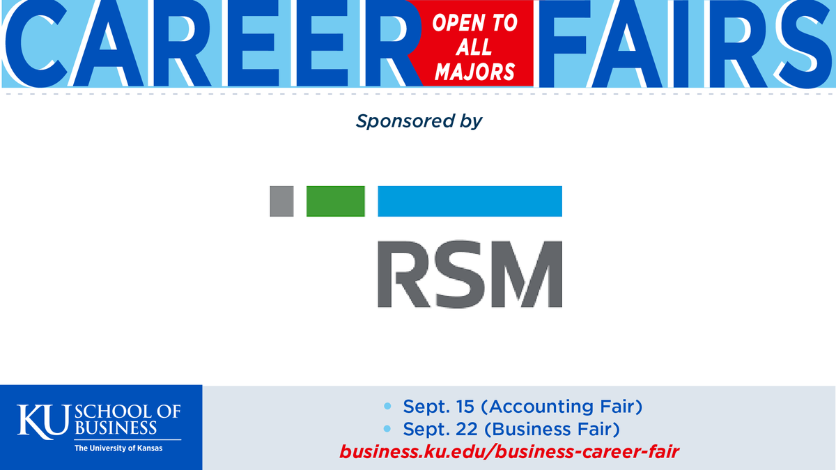 The  KU School of Business would like to give a BIG THANKS to our gold sponsor, RSM ! As you plan and prepare for the upcoming 2023 career fairs, plan on visiting their booth and check out their opportunities @https://bit.ly/463x6nY #rmsuscareers