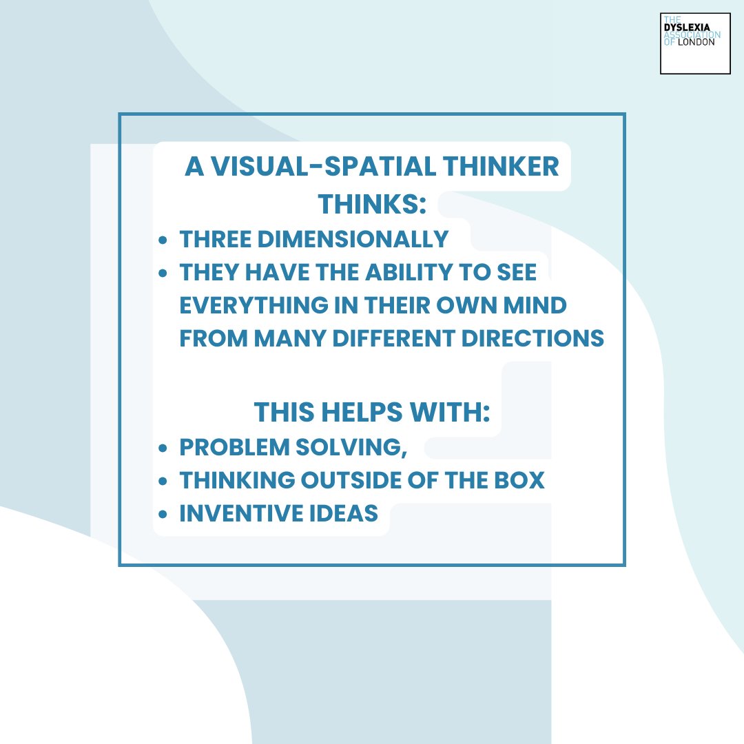 Dyslexia_London's tweet photo. Did you know that spatial awareness and dyslexia can actually come hand-in-hand? A lot of people who are dyslexic also have exceptional spatial awareness skills! ๐ง
#Dyslexia #Dyslexic #VisualSpatialThinking https://t.co/YKULaxSZJx