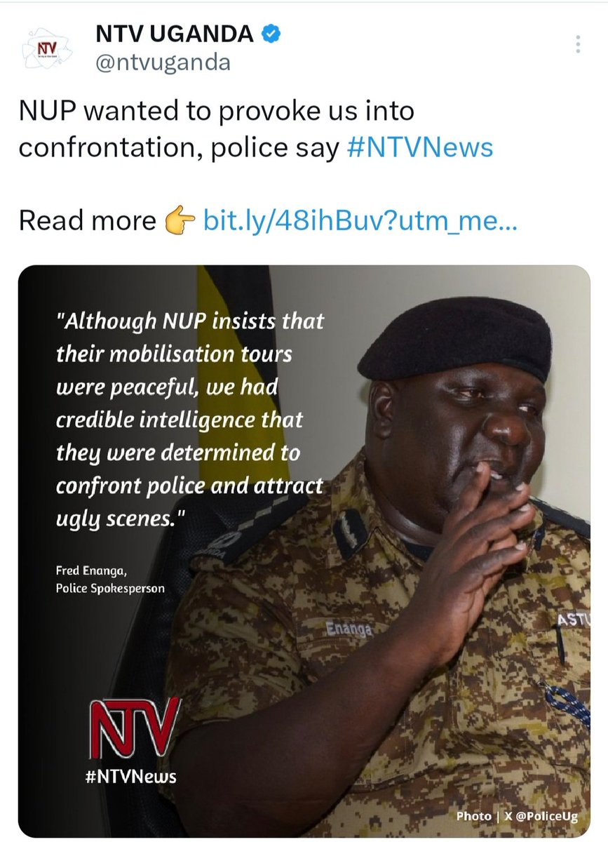JoelSsenyonyi's tweet photo. Let's even assume that this drama of Enanga and his buddies is true, in that case then don't fall into our "trap" as you call it.
Just ignore us so that we continue carrying out our activities without your disruption, that way the planned "confrontation" that you're getting from your fake intelligence will not happen.
It is simple logiki.