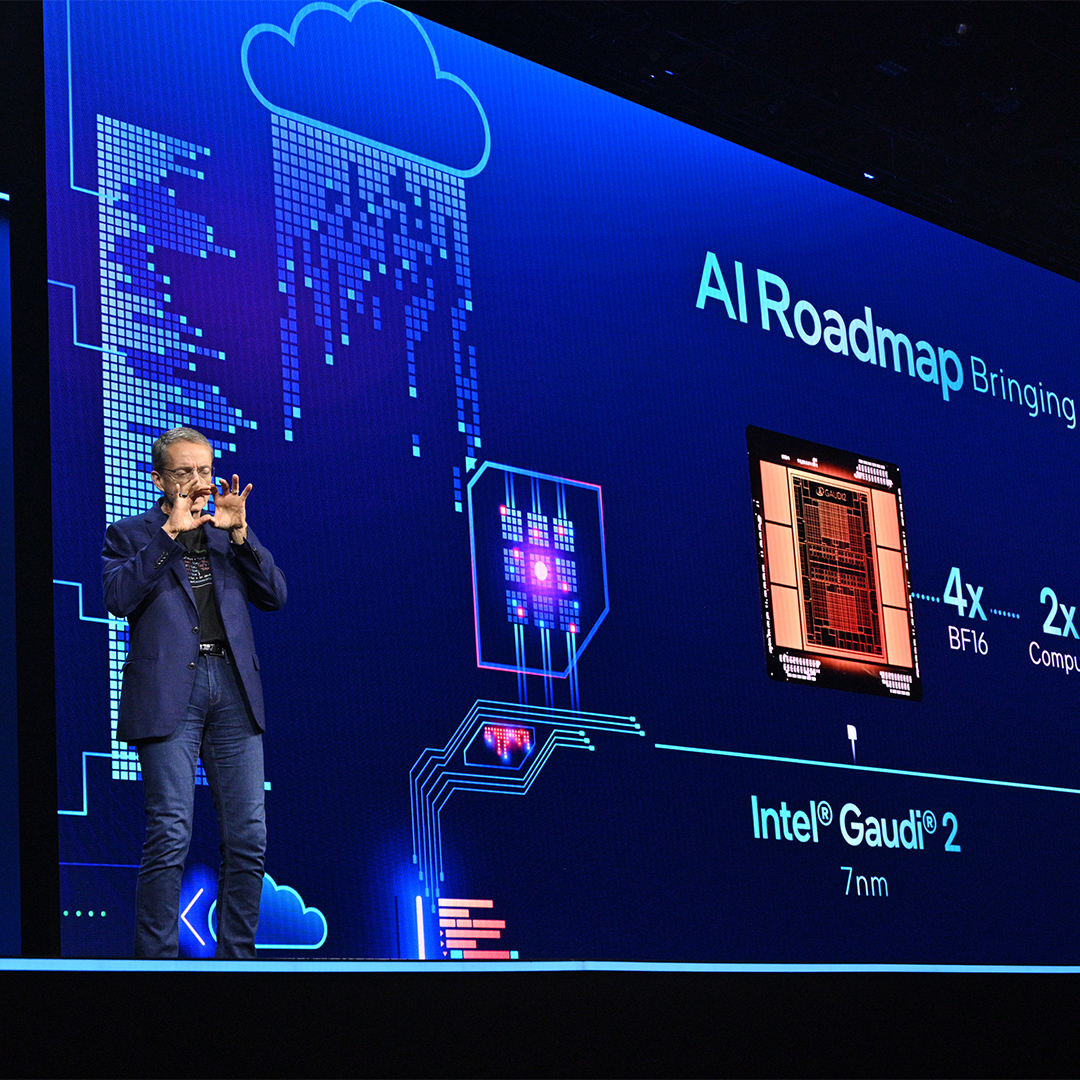 At #IntelInnovation2023, we’re helping developers unlock the power of AI. We can bring #AI everywhere by making it more accessible at scale across all workloads, from client and edge to the network and cloud. 📄🧠 To learn more, read this press release: intel.ly/3Rsxkkx.