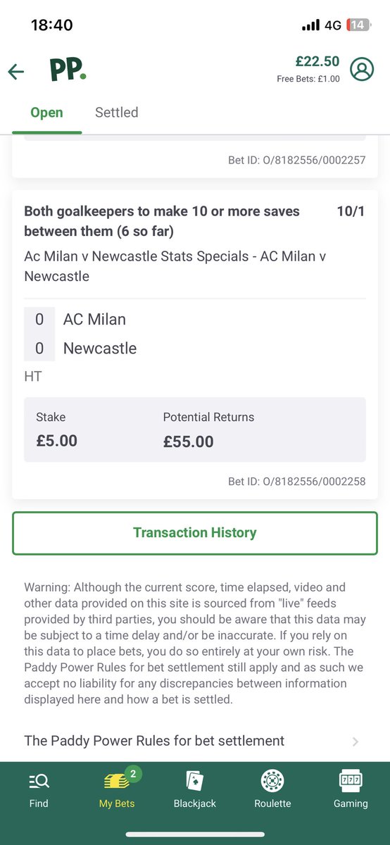 JoshhGriffiths's tweet photo. @AndyRobsonTips Currently on 6 at HT!! ⚽️⚽️ https://t.co/krqzuvK1yv