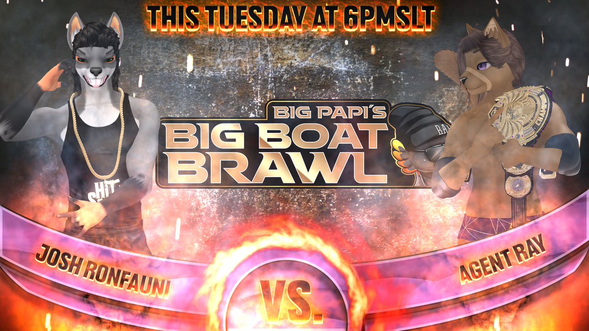 HonorPro_SL's tweet photo. HPW presents BIG PAPI'S BIG BOAT BRAWL at 6pmSLT featuring our MAIN EVENT!

The HPW Heavyweight World Championship is on the line as AGENT RAY defends his title against JOSH RONFAUNI!

Don't forget the pre-show concert w/ #Saweetie!

#SecondLife Landmark:
https://t.co/T0x4aAfn9U https://t.co/yqM5jpcGdV
