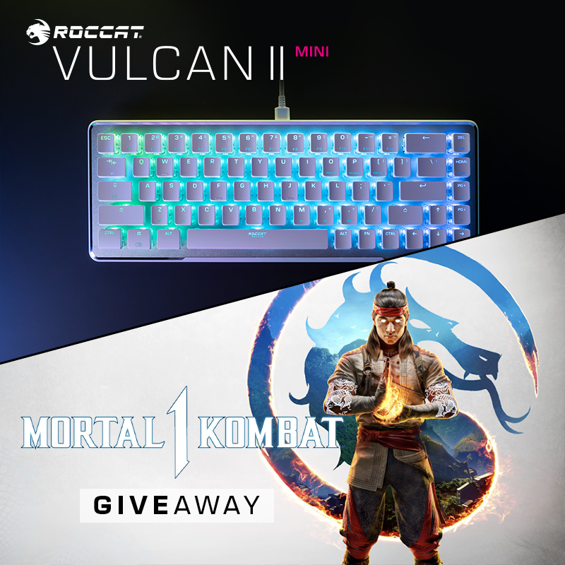 To celebrate the release of Mortal Kombat 1, we're giving away a copy of the game and a Vulcan II Mini ⌨️ 

To enter, simply follow @ROCCAT, like and retweet this post and tag a friend in the comments 👇
