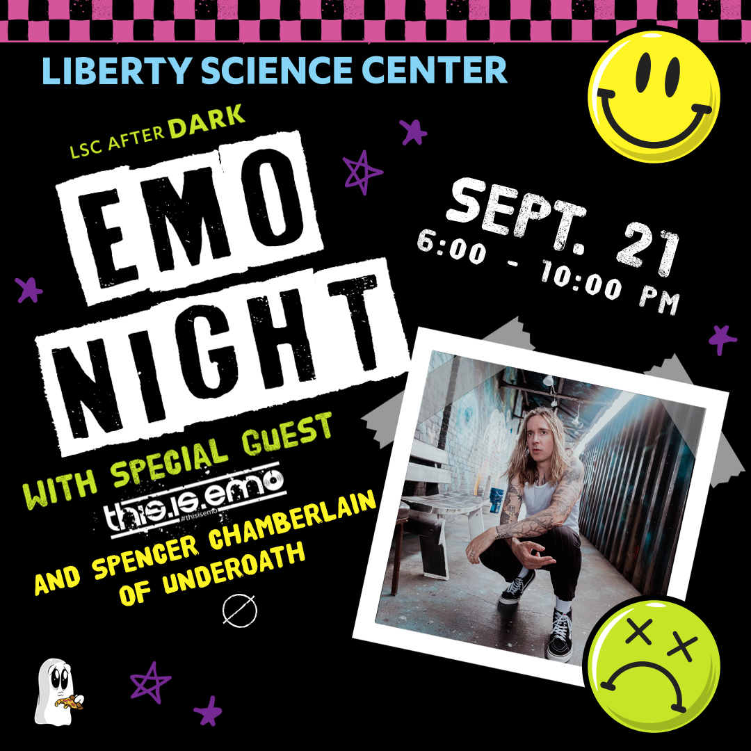 #LSCAfterDark: Emo Night is THIS THURSDAY, and we’ve got some special guests! 🖤🖤🖤 We’ll be joined by @thisisemodotcom <a href="/STEVEONJ/">STEVE-O</a> and @wschamberlain of @underoathband! 

Don’t have your tickets yet? Get them now at lsc.org/emo! 21+ only.