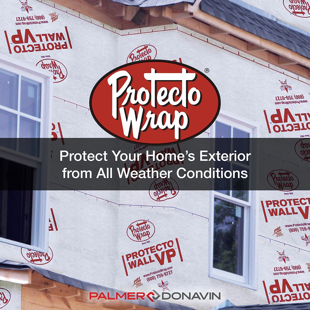 Many reasons to appreciate the new Protecto Wrap product!
• Self-adhering and self-sealing
• No primer needed
• Adheres without mechanical fasteners or seam tape
• Able to be installed year-round
• 10-Year Limited Warranty
-
#wedelivermore #housewrap