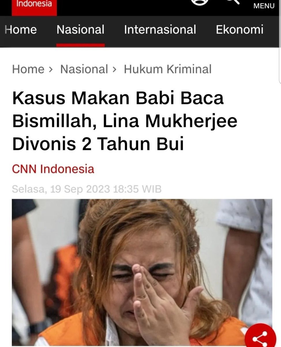 Sejak kapan baca bismillah dan makan babi menjadi kejahatan? Apakah ada yang rugi karena perbuatan itu? Ini keputusan yang dzalim.