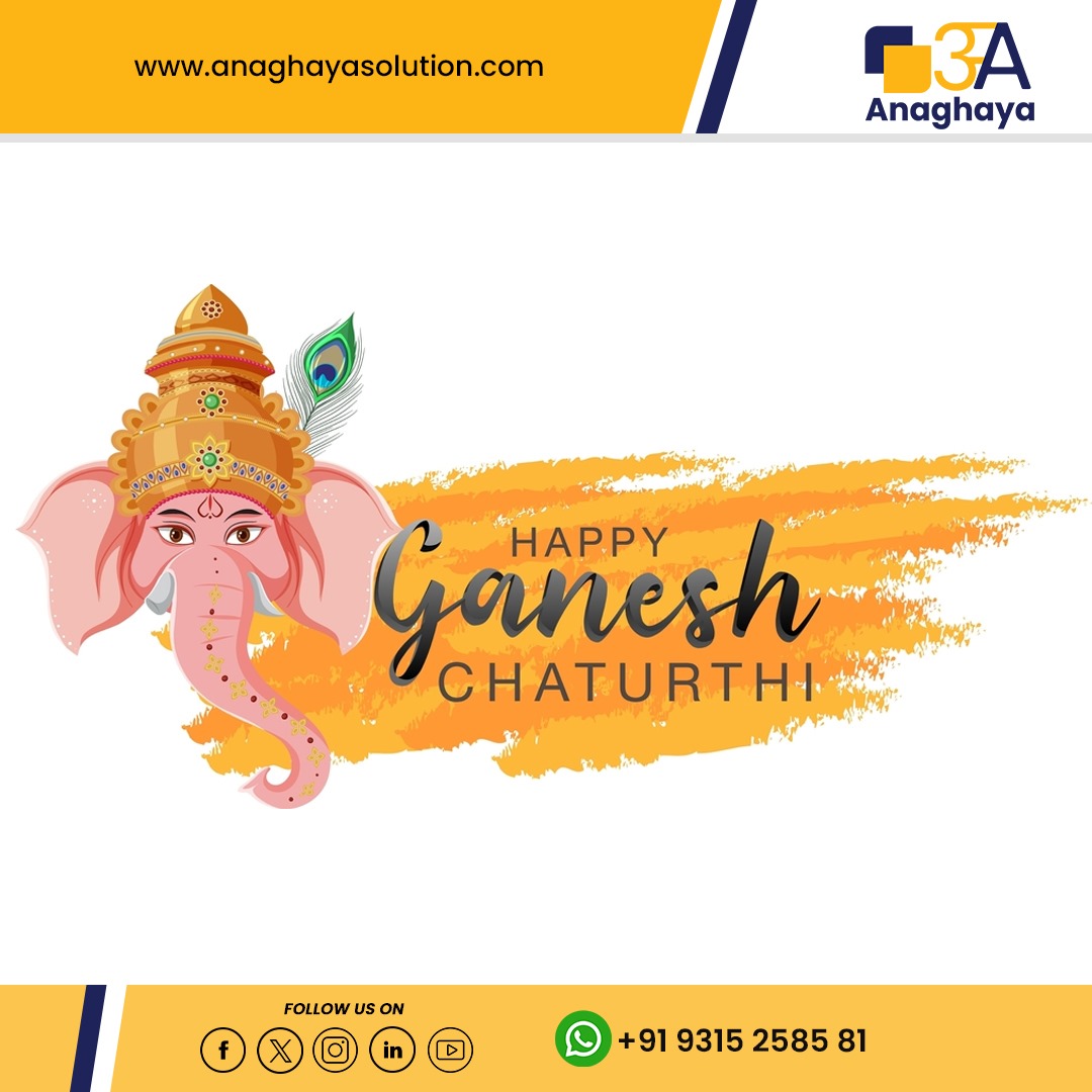 AnaghayaS's tweet photo. "May 𝐋𝐨𝐫𝐝 𝐆𝐚𝐧𝐞𝐬𝐡𝐚'𝐬 blessings fill your life with prosperity and happiness. 𝐇𝐚𝐩𝐩𝐲 𝐆𝐚𝐧𝐞𝐬𝐡 𝐂𝐡𝐚𝐭𝐮𝐫𝐭𝐡𝐢!"
🌐 https://t.co/lQl54cXrOC
📲+1 (239)-630-7575
📲+91 9315258581
#anaghayasolution #GaneshChaturthi2023 #GaneshChaturthi #GaneshFestival #BappaMorya https://t.co/rMEFgBQ3LX