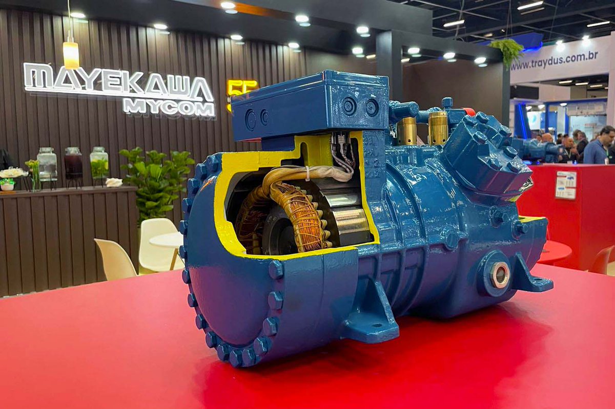 Frascold's tweet photo. #Frascold #compressors were the protagonists of the #Febrava exhibition event, at #Mayekawa's booth. A major event for the Latin American market and for the entire #HVAC&amp;R sector: let's relive the moments of these four days together! https://t.co/CcvwYIgFMc