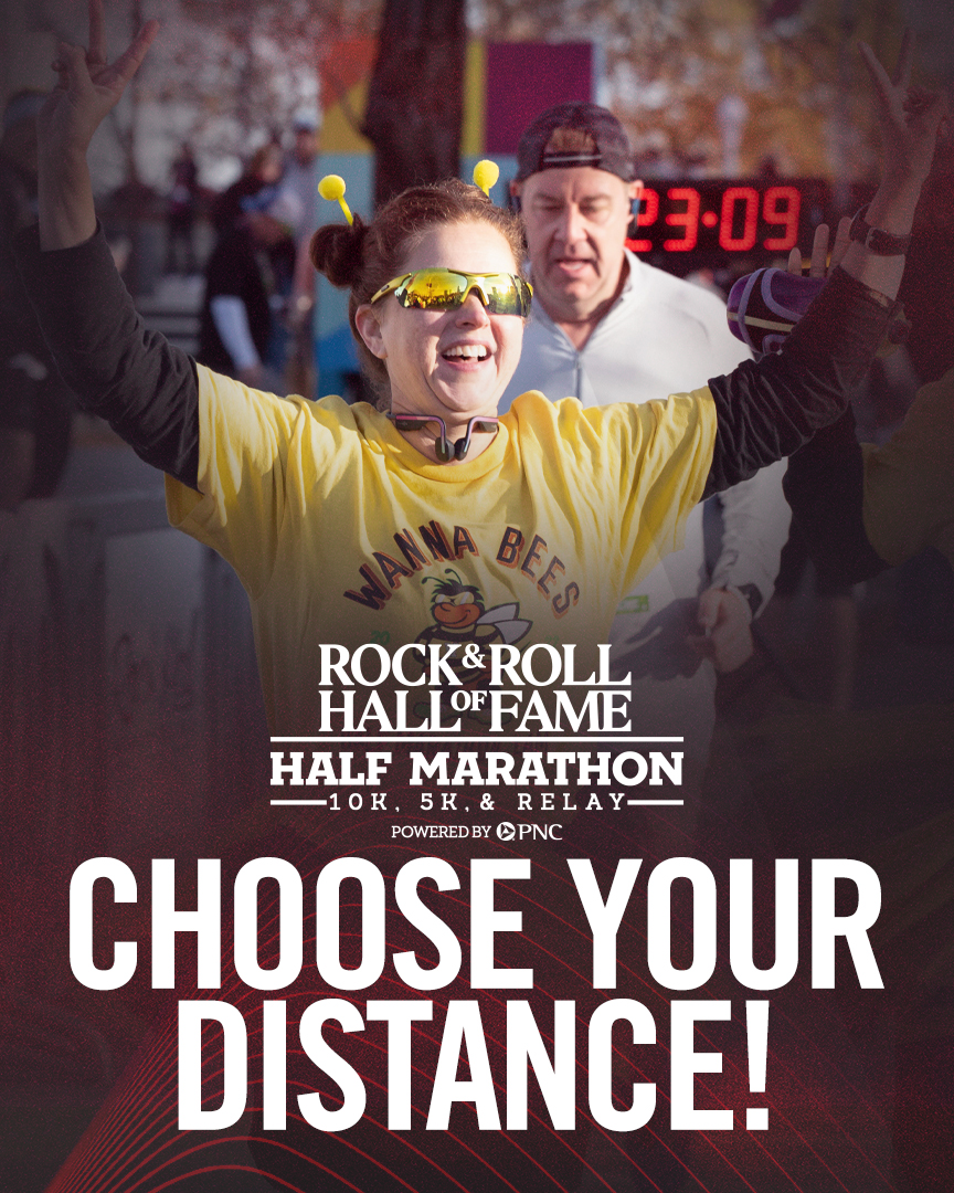 Get ready to rock the Rock Hall Half Marathon powered by <a href="/PNCBank/">PNC Bank</a> on October 8! Whether you're a seasoned runner or just getting started, we've got a race for every level: Half Marathon, 10K, 5K or 3 Person Relay.

Register today at rockhallhalfmarathon.com 🎸