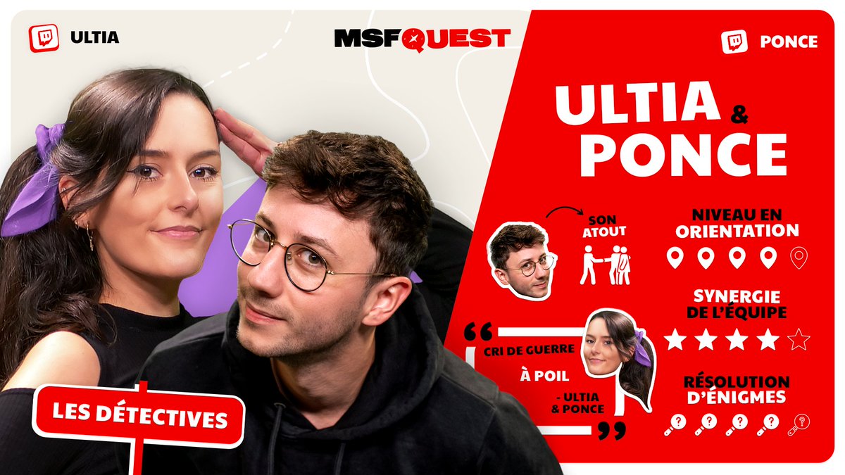 Voilà la quatrième équipe qui se prépare pour la mission #MSFQuest 🧭

<a href="/poncefleur/">Ponce</a> et <a href="/ultiaa/">Ultia</a> ne sont pas la pour rigoler !