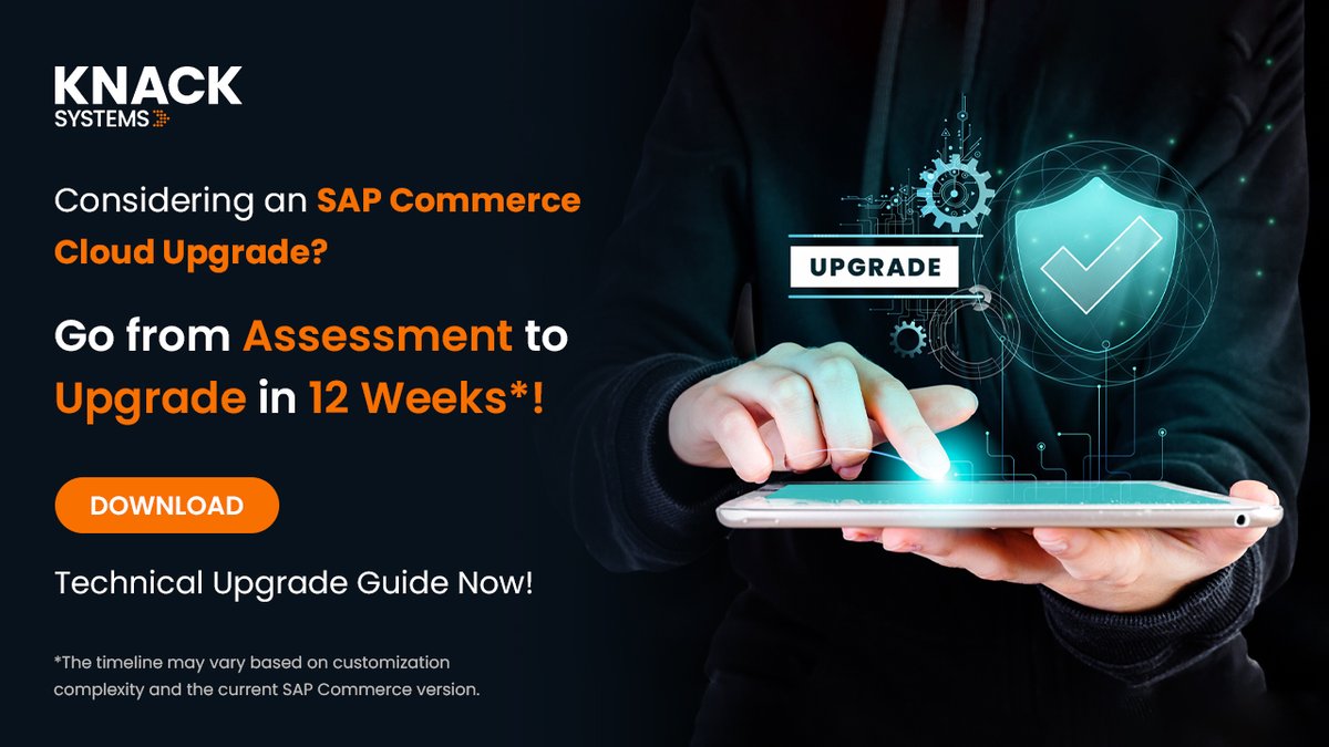 KnackSystems's tweet image. Unlock commerce potential with SAP Commerce Cloud 2211 Release! Get our 12-week upgrade guide for success. Stay flexible, competitive, and future-proof your commerce today! Download now: hubs.ly/Q022yh3Q0 #SAPCommerceCloud #Upgrade