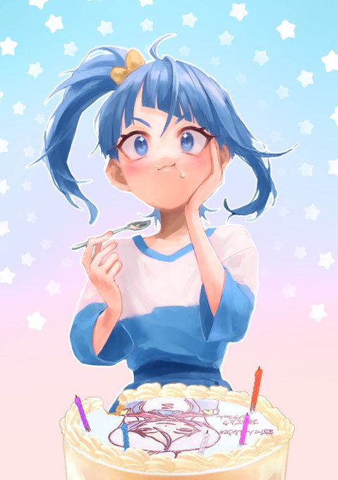 「birthday blue hair」 illustration images(Latest)