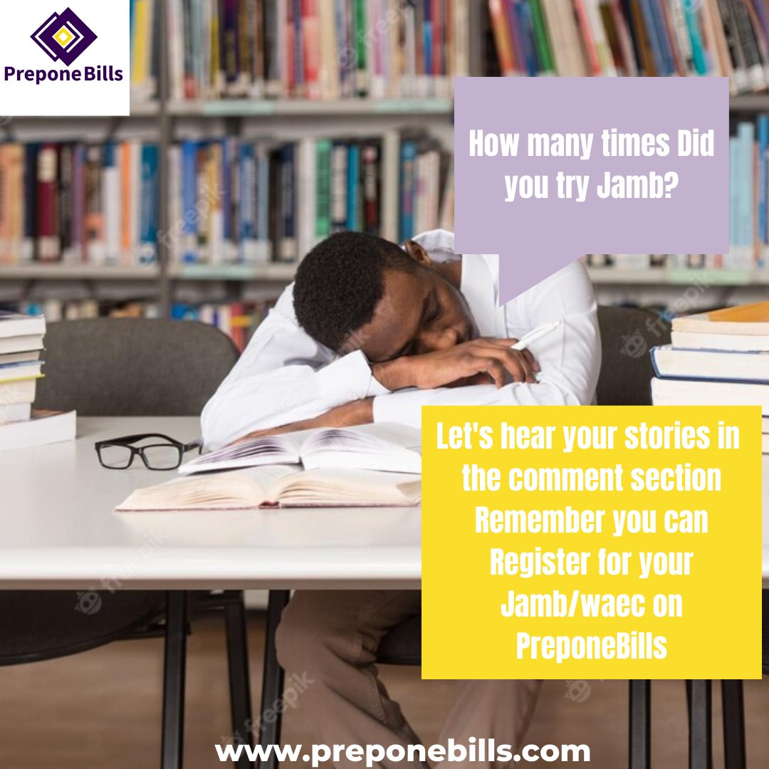 preponeBill's tweet photo. As the country be so, even if you get high score for jamb, postume fit make you go write jamb again or them no go give you course you wan study😩.

How many times did you try Jamb??

https://t.co/uyuj7LdG1F to purchase your jamb pin 
Very easy and convenient

#JusticeForMohbad https://t.co/SdUN8mduRZ