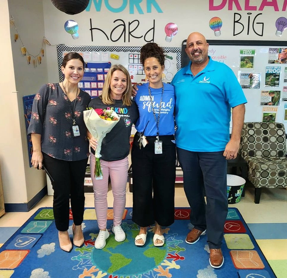 HeronHeightsEl's tweet photo. Congratulations to our Teacher of the Year, Ms. Goldstein, and our Employee of the Year, Ms. Rodriguez!!! @BCPSNorthRegion @csaban4 @MrsGriffiths28 #OneTeamOneGoal https://t.co/NQPOCWiEOg
