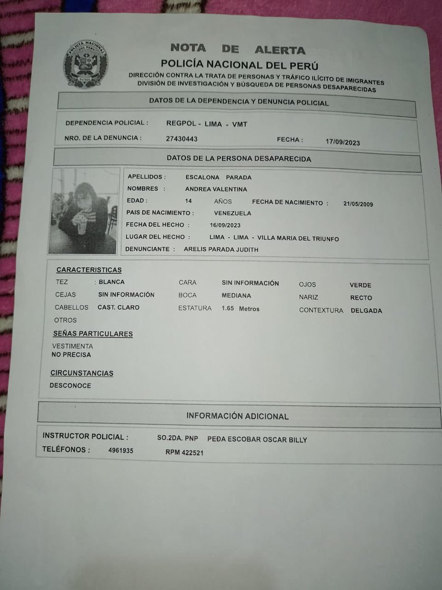julianaoxenford's tweet photo. Tiene 14 años y está desaparecida. Me
Ayudan a compartir? 🙏 https://t.co/V5JHvxhtQe