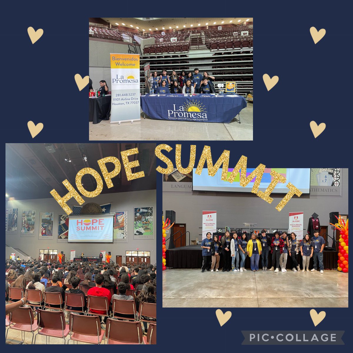 FACE_MsAguilera's tweet photo. @LaPromesa_AISD is representing at the High School Opportunities Provide Empowerment-HOPE Summit @AldineISD presentation for our future high schoolers with @DrZelayaSpeaks! #MyAldine #NewcomersCan #SiSePuede https://t.co/52K0X5UOFp