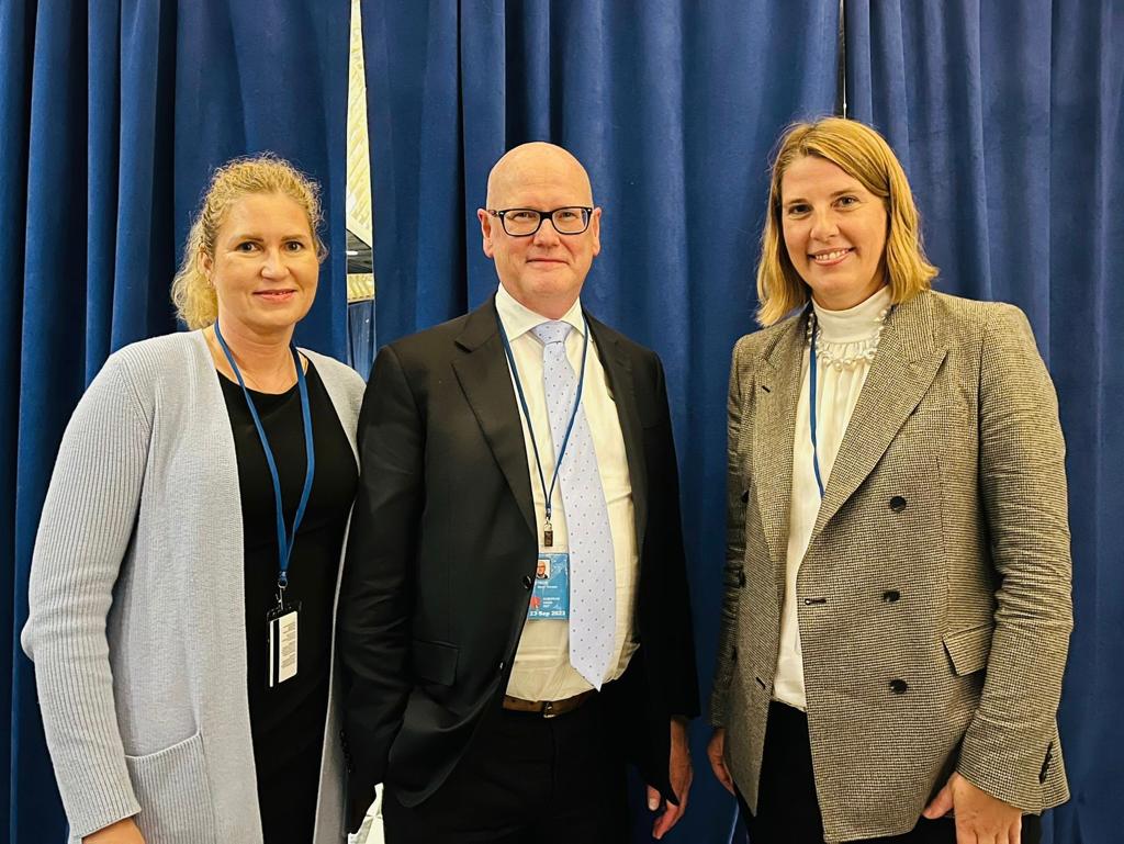 Health is a smart investment. It's good for individuals, communities, and economies.

Grateful to discuss with VP <a href="/OstrosThomas/">Thomas Östros</a> &amp; Felicitas Riedl from <a href="/EIB/">European Investment Bank</a> how to make the most of the Health Impact Investment Platform.

I appreciate their support &amp; expert advice for <a href="/WHO/">World Health Organization (WHO)</a>. #UNGA78