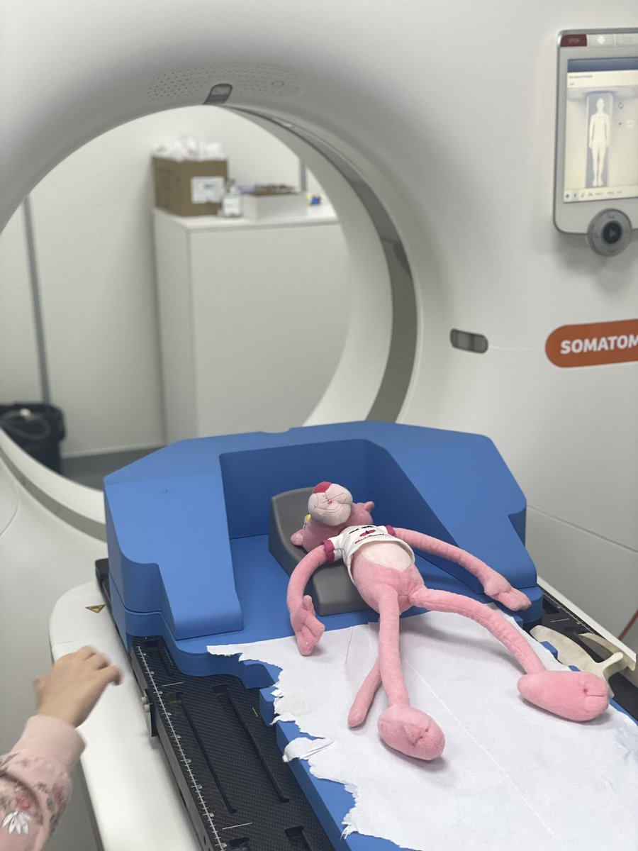 #PinkPanther underwent simulation today! Don’t worry,it’ll be fine, it’s in the great hands of our little hero patient! #paediatriconcology #radiotherapy