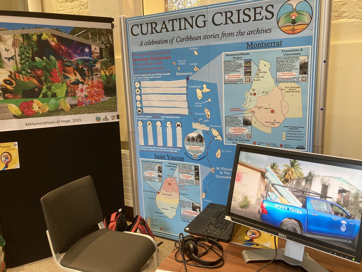 davidmpyle's tweet photo. It was great to share the amazing work of our partners @uwiseismic and @mvoms in the #CuratingCrises project at #OxfordInsideOut today.
https://t.co/5SXlt3IFp1
#ChangingLandscapesSVG #MontserratMurals https://t.co/NK3g052mnh
