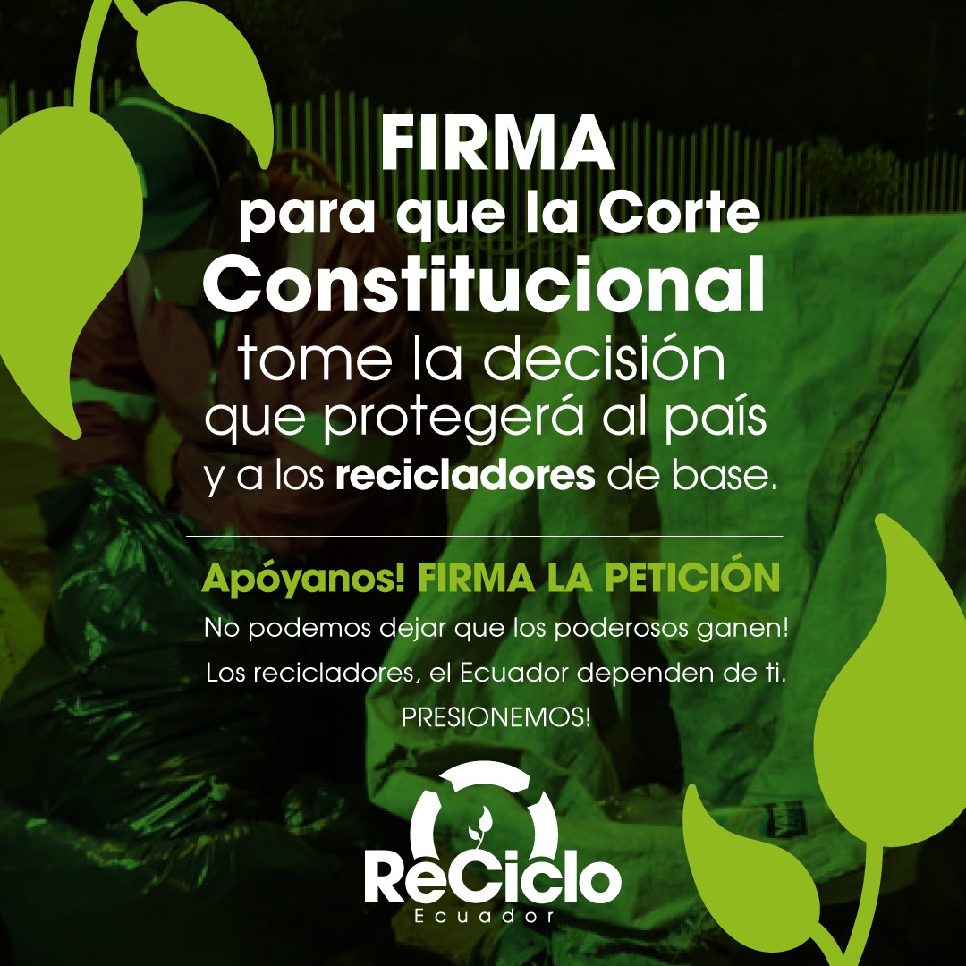 mariasanchezec's tweet photo. Firmemos todos para apoyar a los recicladores! https://t.co/gkszxen2nS @MaJosefaCoronel @CarlosVerareal @lahoraecuador
@AnderssonBoscan @luisevivanco @el_telegrafo https://t.co/vZiedN3t4o