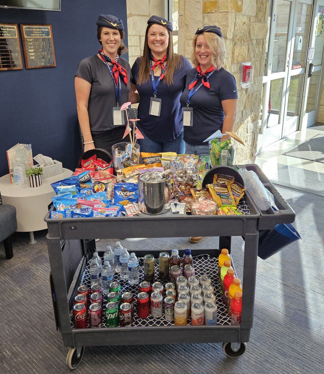 The amazing <a href="/PtaBryant/">Bryant Elementary PTA</a> is providing in-flight service to our teachers and staff today! Thank you, PTA, for this awesome treat. #bengalpride