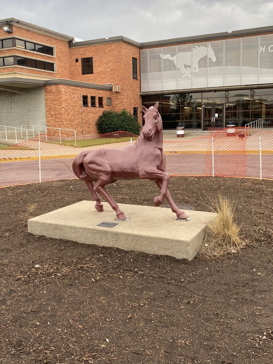 10 likes and I’ll ride the Mustang outside of Salina Central High School! #FHSU #RollTiges