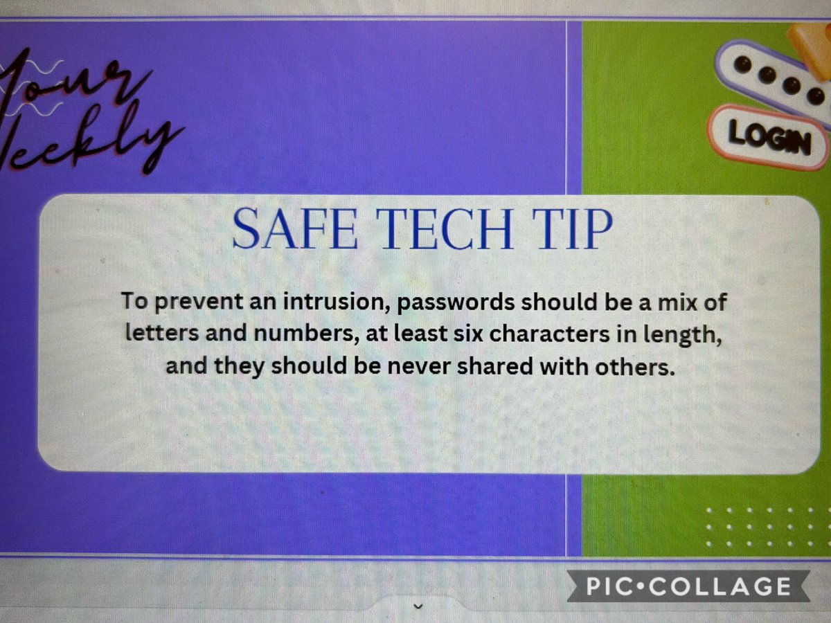 Here is your weekly ‘Safe Tech Tip’ on Tuesday from your SIS team @NLESDCA @gwencarrollsis @MmeKMoores @AndreaHurley7 @MiaDOb @HickeyDianne @FowlerAmanda @vanessa_mcauley