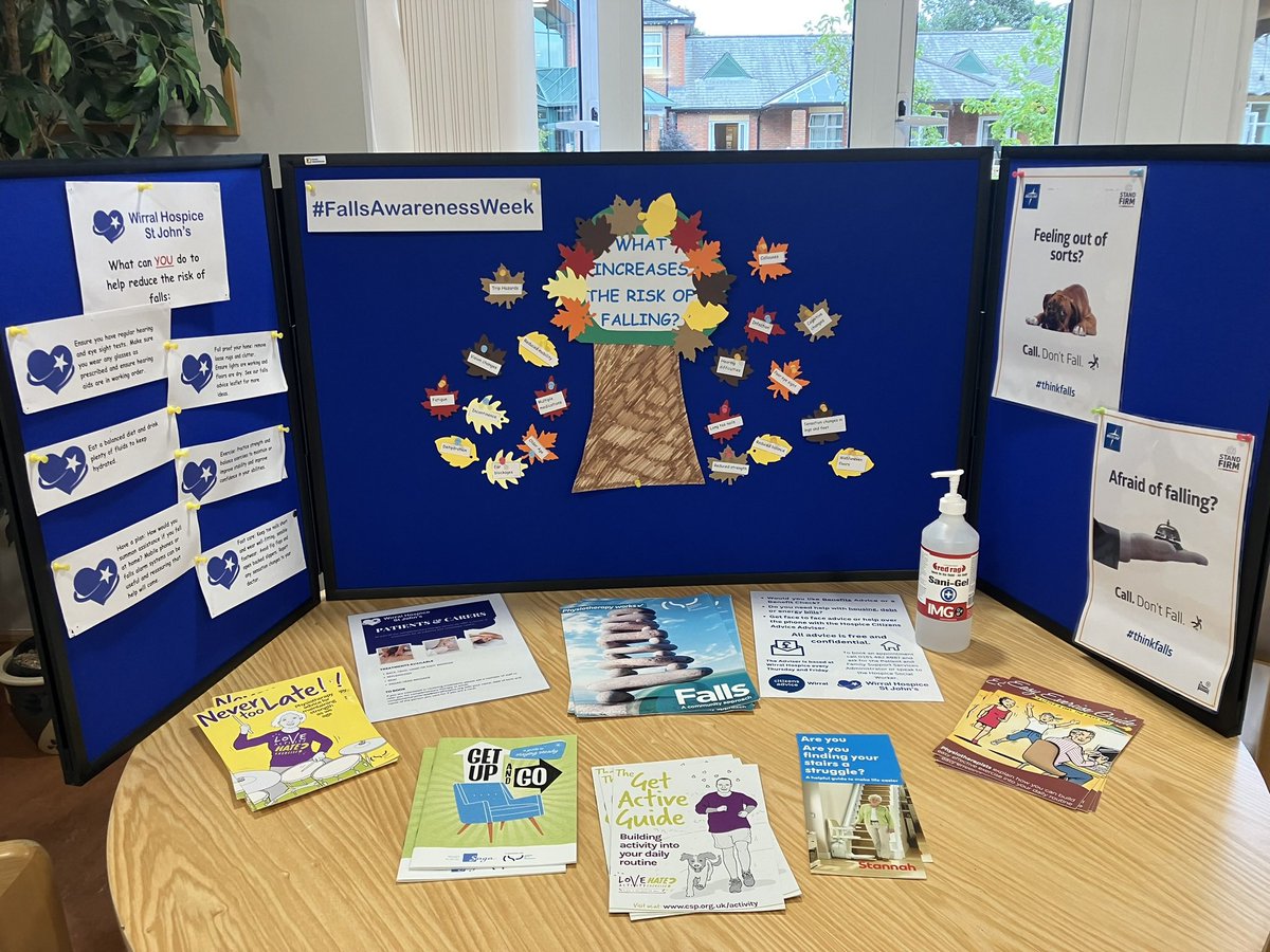 #FallsAwarenessWeek is in full swing @wirralhospice with displays, discussions, education and competitions for staff, patients and carers. #ThinkFalls #ActionOnFalls @ACPOPC @AGILECSP @hospiceuk