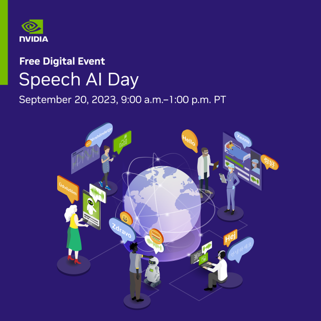 Two more days before Speech AI Day! Take advantage of this chance to stay up-to-date on the latest trends and techniques in speech AI! Register today > nvda.ws/456z3Qu