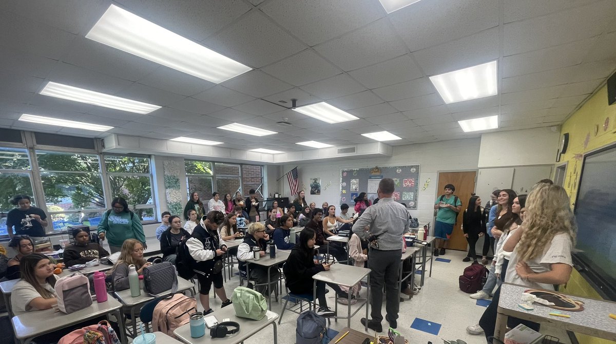 Thank you, <a href="/BravermanHHS/">Jeremy Braverman-Howell HS Principal</a> for stopping by to speak at the first Big-Little meeting of the year!