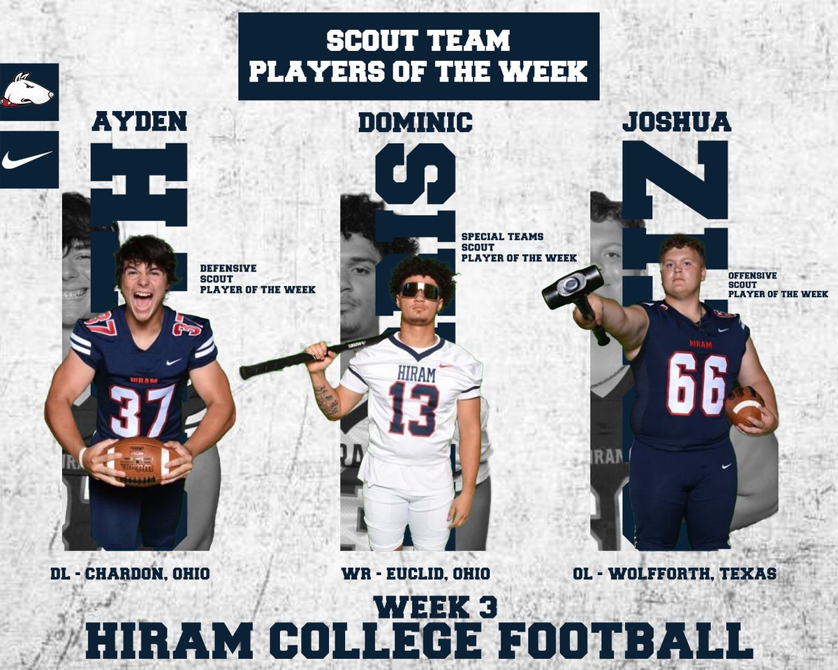 Appreciate the Scout Team! Thanks to our Week 3 Scout Players of the Week 🔨🔔✅ #TerrierTough #RingIt